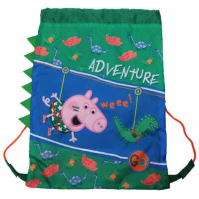 GEORGE PIG BOYS OFFICIAL CHARACTER SCHOOL PE DRAWSTRING SWIM BAG BACKPACK - Image 1 of 4