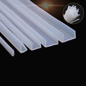 1M U-shaped sealing strip silicone rubber shower door glass strip weatherstrip - Picture 1 of 18