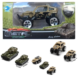 1:64 Diecast Military Army Metal Vehicle US Platoon Jeep Kids Toy Vintage Car - Picture 1 of 4