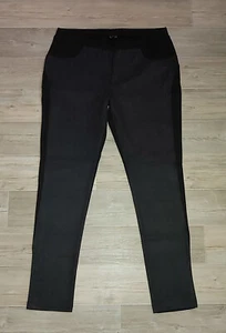 Laura Scott Hose, Gr. 44, schwarz mit grauer Samtoptik vorn, Stoffhose, Leggings - Bild 1 von 9