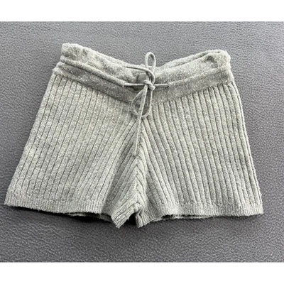 Out From Under Urban Outfitters Lounge Shorts Size S Grey Ribbed Knit Drawstring - image 1 of 4