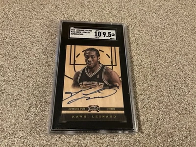 2012-13 Panini Threads Kawhi Leonard Rookie Auto SGC Graded 9.5 Autograph 10 - Image 1 of 2