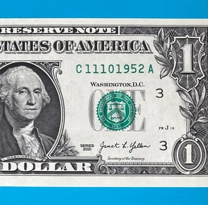 November 10, 1952 (C 11101952 A) BIRTHDAY Note $1 One Dollar Bill *UNC* - Picture 1 of 4