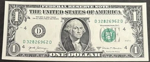 2017 A Uncirculated Cleveland $1 Bill Mis-stamped 8 Green Ink Error Note - Picture 1 of 2
