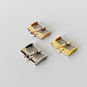 Neu 14 mm 16 mm 18 mm 20 mm Edelstahl Uhrenarmband Schließe für Omega Silber - Bild 1 von 12