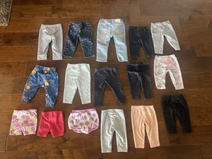 Baby Mädchen Größe 9 Monate Jeans, Leggings, Shorts Paket 16 - Bild 1 von 11