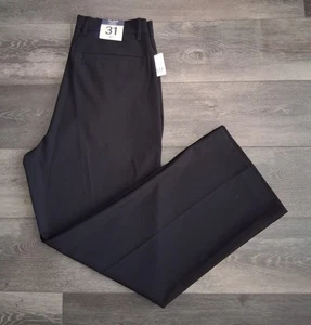 Pantalones de vestir plisados sueltos Gap años 90 pierna recta negros para hombre talla 31x30 nuevos con etiquetas - Imagen 1 de 12