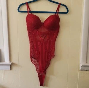 Red Lace Chemise Sz L - Picture 1 of 1