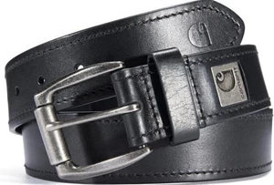 Cinturón con hebilla enrollable de cuero con brida negra para hombre Carhartt 2231-30 44 COMO NUEVO - Imagen 1 de 12
