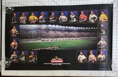 Poster 1992 NASCAR The Winston 1st Time ran at Night rare original vintage - Image 1 of 4