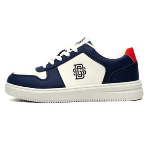 Zapatillas deportivas informales inteligentes Duffer St. George Legacy para hombre de caña baja azul marino - Imagen 1 de 5