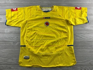 Lotto Mens Yellow Soccer Shirt Italian Sports Design Size XL Short Sleeve - Picture 1 of 8