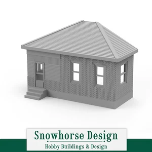 Brick Cottage Facade - Rear (HO Scale 1:87) - Picture 1 of 5