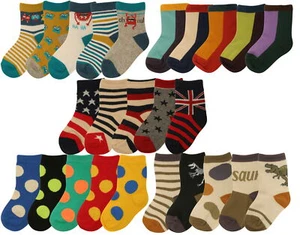 Atino 5 Pack of Boys Cotton Rich Design Socks - Picture 1 of 46