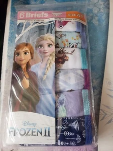 Disney Girls Briefs sz 4T Multicolor Frozen 2 Super Soft 100% Cotton 7 Pack New - Picture 1 of 1