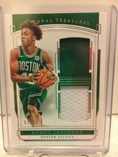 2019-20 National Treasures Romeo Langford Dual Patch Jersey 93/99