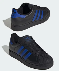 adidas Originals Superstar 2 JQ2310 Core Black Blue Cloud White Men's Size - Picture 1 of 7