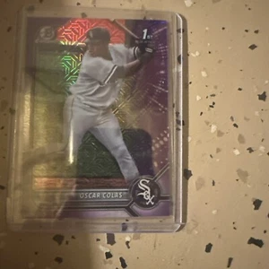 2022 Oscar Colas(RC) Bowman Chrome 1st Purple Refractor /250 Mint! - Picture 1 of 3