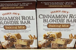 2 PACKS Trader Joe's CINNAMON ROLL BLONDIE BAR Baking Mix 21 oz Each Pack - Picture 1 of 2
