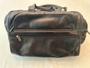 Tumi 92154D4 Black Napa Leather Weekend Travel CarryOn Bag 18"x11"x 10" - Picture 1 of 17