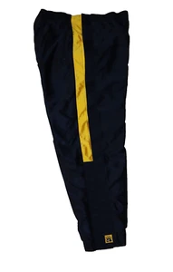 Nike Vintage Basketball Pants XL Break Away Yellow Navy Blue Warm Up Baggy Y2K - Picture 1 of 12