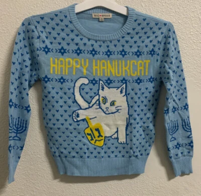 ⚡️Suéter Mad Engine Happy Hanukcat para niños - mediano Foto 1 de 2