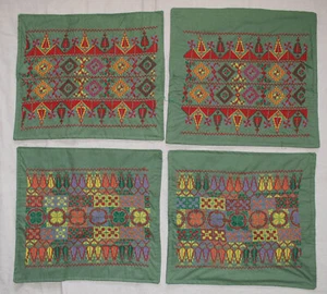 4 Hand Stitched embroidered Egyptian Palestinian Bedouin Cushion Pillow Covers - Picture 1 of 8