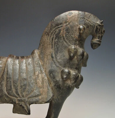 SUPERB ANTIQUE CHINESE HORSE STATUE Museum Quality Early Dynasty Stone Figure - Image 1 of 4