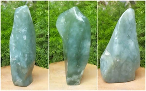 Natural Green Calcite Polished Tumble/Freeform Healing Crystal 3pcs 2.6g - Picture 1 of 12