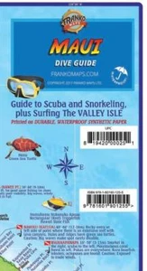 Maui Hawaii Dive & Snorkeling Guide Waterproof Map by Franko Maps - Picture 1 of 3