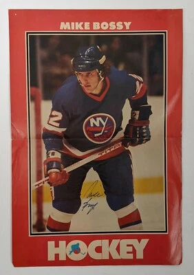 Póster de revista extraíble autografiado de Mike Bossy NY Islanders 11x16  Foto 1 de 2