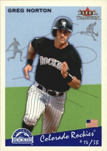 2002 (ROCKIES) Fleer Tradition Update Glossy #U108 Greg Norton /200