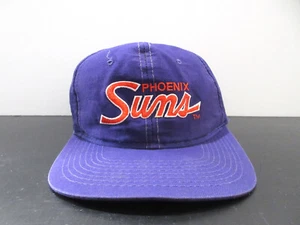 VINTAGE Phoenix Suns Hat Cap Snap Back Purple Sports Specialties Script Mens 90s - Picture 1 of 8