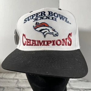 Cappello snapback vintage 1998 Denver Broncos Super Bowl XXXII Champions logo 7 con spilla - Foto 1 di 9