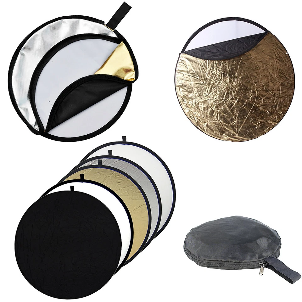 DIGITAL HD PANNELLO RIFLETTENTE DIFFUSORE 56 cm 5 IN 1 BIANCO,ORO,ARGENTO,NERO,TRASLUCIDO.