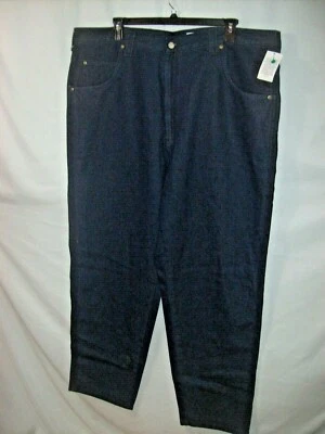 Big & Tall Harbor Bay Loose Fit Indigo Dark Wash Jeans Size 44 X 34 (B31) - Image 1 of 4