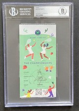 ASHLEIGH BARTY ASH SIGNED 2021 WIMBLEDON FINALS TICKET SLAB AUSTRALIAN OPEN BAS