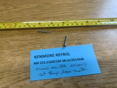 KENMORE REFRIGERADOR 253.51692104 Micro Interruptor Juego de 2 Tornillos de Montaje Foto 1 de 4