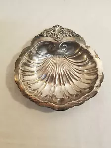 VTG Baroque By Wallace 277 Silverplate Candy Serving Dish Clam Shell Ornate  - Picture 1 of 4