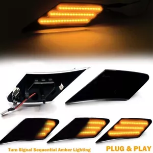 Sequential Smoked LED Side Marker Signal Lights For Subaru BRZ Scion FRS 86 - Picture 1 of 6