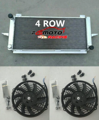Aluminum Radiator +Fans For Ford Escort/SIERRA RS500 / RS COSWORTH 2.0L GB 82-97 - Image 1 of 4