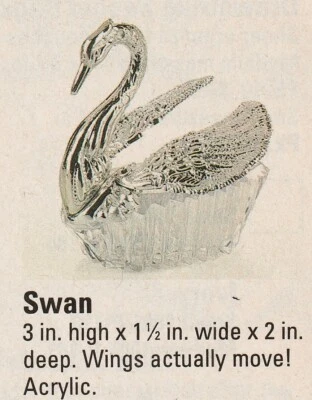 New Wilton Swan Party Favor Containers set of 5 swans, #1006-369 - Image 1 of 4