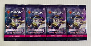 Magic the Gathering Kamigawa Neon Dynasty Set Booster Pack x4 - New and Sealed - Picture 1 of 2
