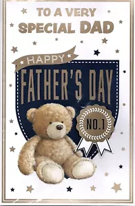 Tarjeta del día del padre del papá 7 PÁGINAS EXTRA GRANDE Fantástico papá. Extra Grande 12" X 7" - Imagen 1 de 8