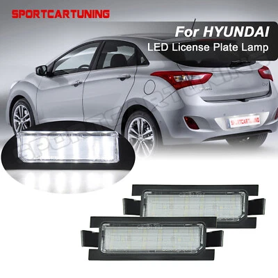 OE-Fit 3W Full LED License Plate Lights For Hyundai I30 Accent Elantra GT 13-17 - Изображение 1 из 4