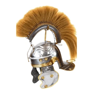 Medieval Roman Gallic Centurion Helmet Brass Accents Mild Steel Reenactment  - Picture 1 of 2