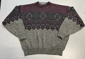 Suéter Pullover De Colección McGregor Maximum Gris Granate Negro Tejido Geométrico—4XL* - Imagen 1 de 12