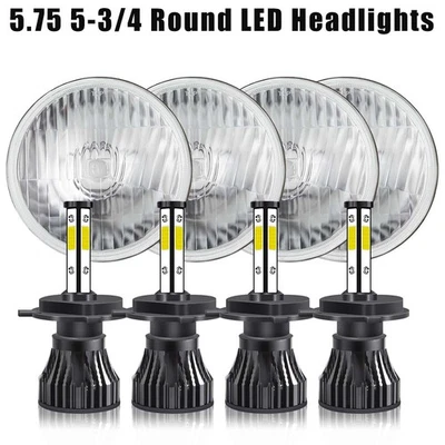 Faros LED 5,75 5-3/4 redondos 4 piezas para Chrysler New Yorker 1962-1971 Foto 1 de 4