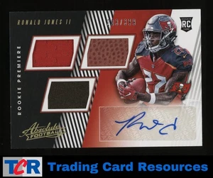 2018 Panini Absolute #160 Ronald Jones II Patch Auto #/399 - Picture 1 of 2