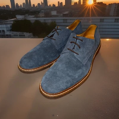 Мужские замшевые парадные туфли Beckett Simonon Dunham Derbies размер 9 ручная работа - Изображение 1 из 4